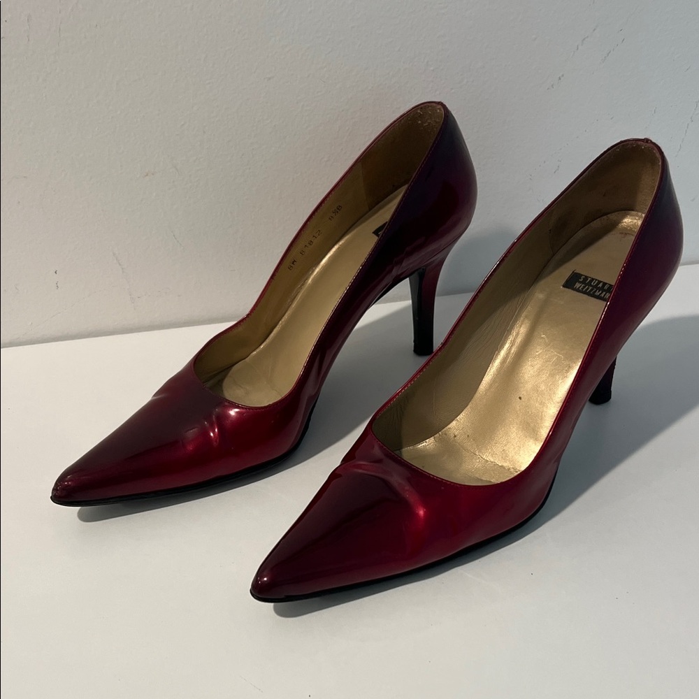 Stuart Weitzman Red Patent Heels